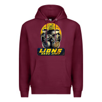 Burgundy lions drag speed Premium Hoodie - artisFamous