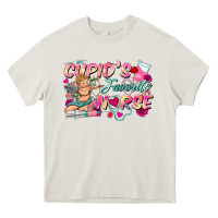 Cream cupid's favorite nurse Heavy Core Tee - FaDigitalArtStudio