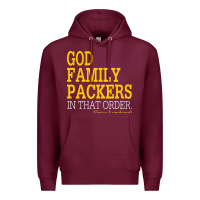 Burgundy god family packers in that order Premium Hoodie - artisFamous