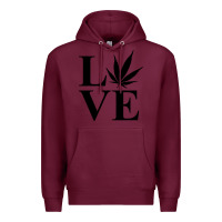 Burgundy love weed 420 Premium Hoodie - artisFamous