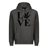 Charcoal Heather love weed 420 Premium Hoodie - artisFamous