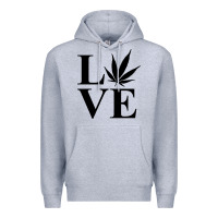 Heather Grey love weed 420 Premium Hoodie - artisFamous