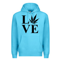 Ocean Blue love weed 420 Premium Hoodie - artisFamous