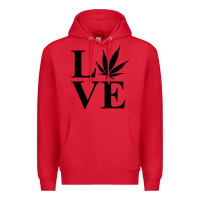 Red love weed 420 Premium Hoodie - artisFamous