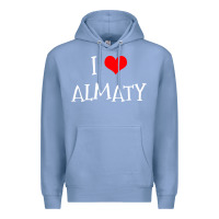 Colony Blue i love almaty city Premium Hoodie - artisFamous
