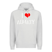 Dove Grey i love almaty city Premium Hoodie - artisFamous