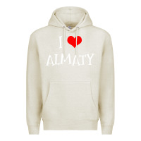 Oatmeal Heather i love almaty city Premium Hoodie - artisFamous