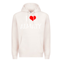 Pale Pink i love almaty city Premium Hoodie - artisFamous