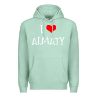 Seafoam i love almaty city Premium Hoodie - artisFamous
