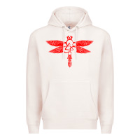 Pale Pink coheed and cambria dragonfly Premium Hoodie - artisFamous