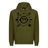 Army Green jojo   morioh stands Premium Hoodie - artisFamous