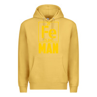 Antique Gold fe man funny superhero for halloween Premium Hoodie - artisFamous