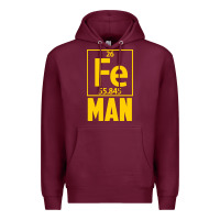 Burgundy fe man funny superhero for halloween Premium Hoodie - artisFamous