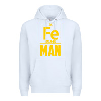 White fe man funny superhero for halloween Premium Hoodie - artisFamous