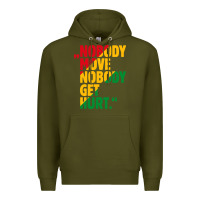Army Green nobody move nobody get hurt Premium Hoodie - artisFamous