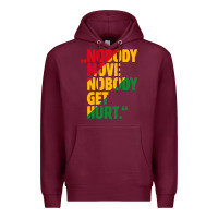 Burgundy nobody move nobody get hurt Premium Hoodie - artisFamous
