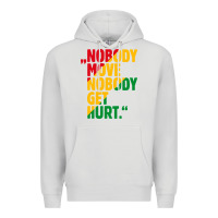 Dove Grey nobody move nobody get hurt Premium Hoodie - artisFamous