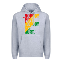 Heather Grey nobody move nobody get hurt Premium Hoodie - artisFamous