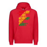 Red nobody move nobody get hurt Premium Hoodie - artisFamous