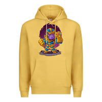 Antique Gold cartoons super hero Strong Hands Premium Hoodie - artisFamous
