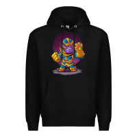 Black cartoons super hero Strong Hands Premium Hoodie - artisFamous