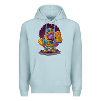 Blue Mist cartoons super hero Strong Hands Premium Hoodie - artisFamous