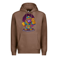 Chestnut cartoons super hero Strong Hands Premium Hoodie - artisFamous