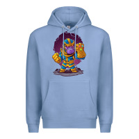 Colony Blue cartoons super hero Strong Hands Premium Hoodie - artisFamous