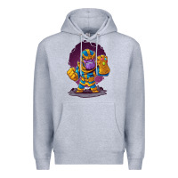 Heather Grey cartoons super hero Strong Hands Premium Hoodie - artisFamous