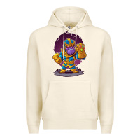 Tofu cartoons super hero Strong Hands Premium Hoodie - artisFamous