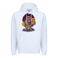 White cartoons super hero Strong Hands Premium Hoodie - artisFamous