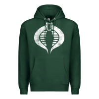 Sports Green vintage cobra symbol Premium Hoodie - artisFamous
