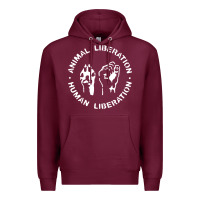 Burgundy animal liberation Premium Hoodie - artisFamous