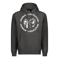 Charcoal Heather animal liberation Premium Hoodie - artisFamous