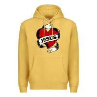 Antique Gold jesus love Premium Hoodie - artisFamous