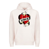 Pale Pink jesus love Premium Hoodie - artisFamous