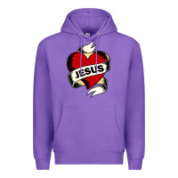 Purple jesus love Premium Hoodie - artisFamous