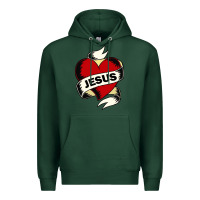 Sports Green jesus love Premium Hoodie - artisFamous