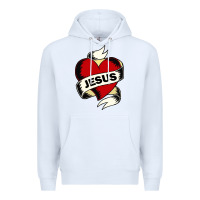 White jesus love Premium Hoodie - artisFamous