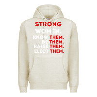 Oatmeal Heather strong women know them be them Premium Hoodie - artisFamous