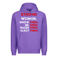 Purple strong women know them be them Premium Hoodie - artisFamous