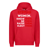 Red strong women know them be them Premium Hoodie - artisFamous