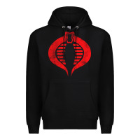 Black vintage cobra symbol Premium Hoodie - artisFamous