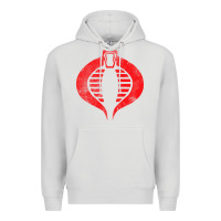 Dove Grey vintage cobra symbol Premium Hoodie - artisFamous