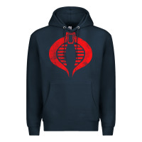 Navy vintage cobra symbol Premium Hoodie - artisFamous