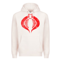 Pale Pink vintage cobra symbol Premium Hoodie - artisFamous