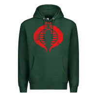 Sports Green vintage cobra symbol Premium Hoodie - artisFamous