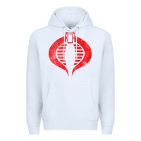 White vintage cobra symbol Premium Hoodie - artisFamous