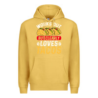 Antique Gold tacos work out gym gift classic Premium Hoodie - artisFamous