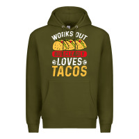 Army Green tacos work out gym gift classic Premium Hoodie - artisFamous